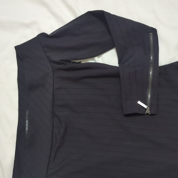 Guess Off-Shoulder Long Sleeve Mini Dress, Color Black Size S - Picture 4 of 16